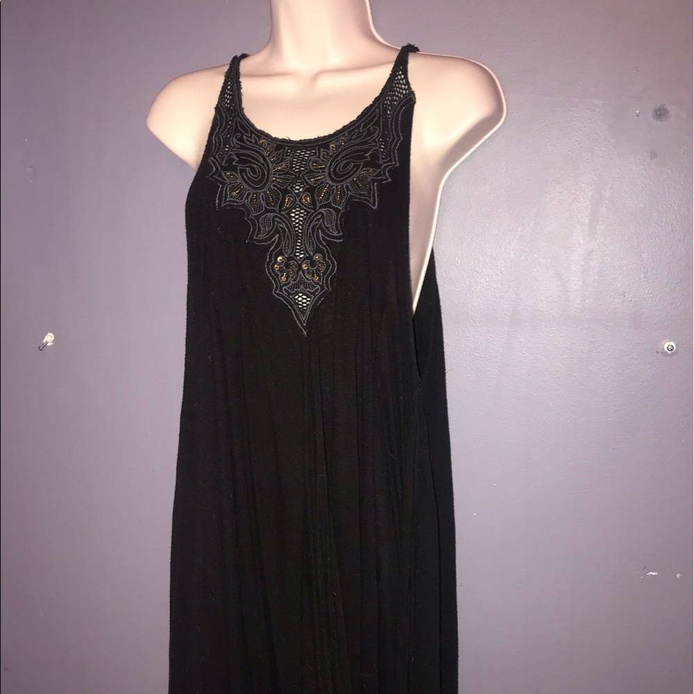 Free People embroidered long flowy tank